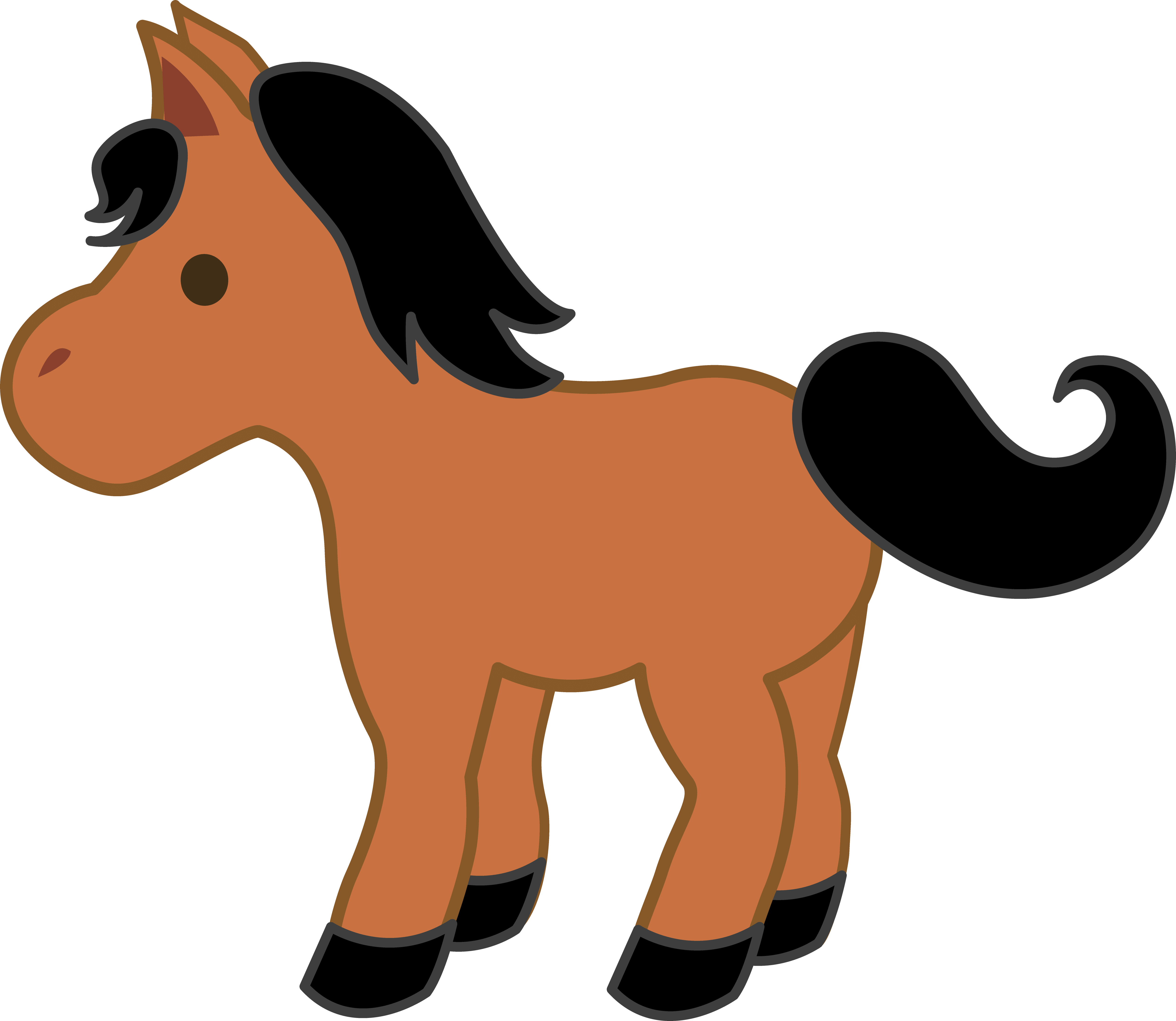 Baby Horse Clipart - Cute Horse Clipart (5024x4362), Png Download