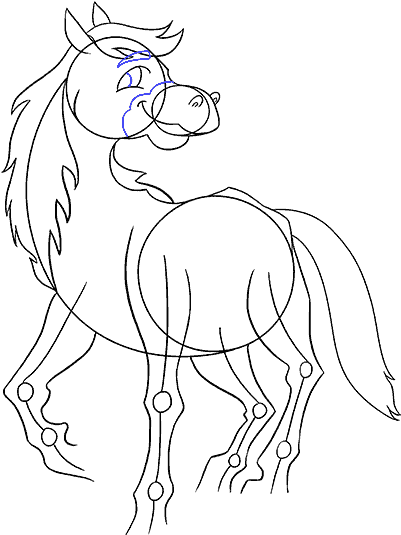 How To Draw A Horse Face Easy - Horse Head Mask (678x600), Png Download