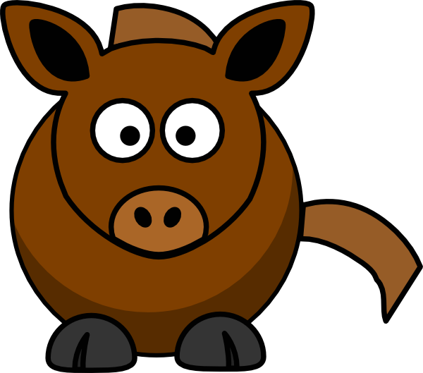 Horse Face Clip Art - Horse Cartoon Cute (600x529), Png Download