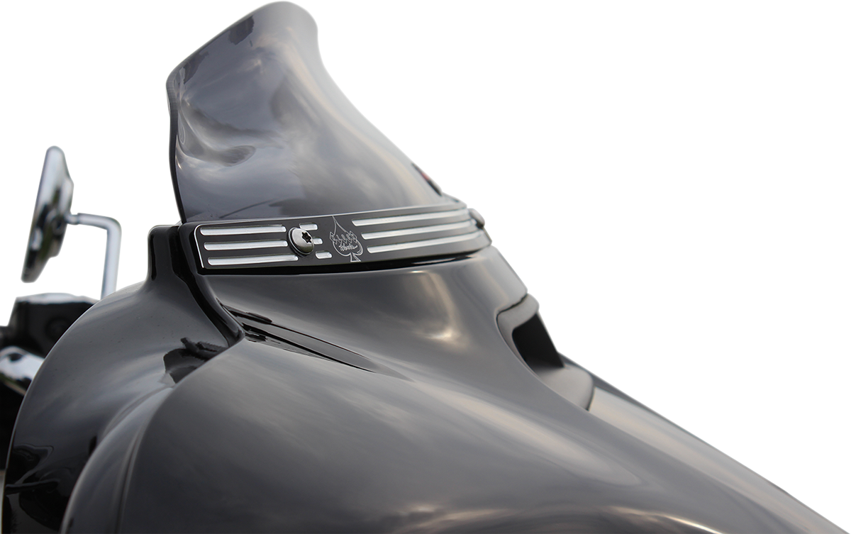 Klock Werks 4" Super Low Dark Smoke Fairing Windshield - Klock Werks Flare Windshield Dark Smoke 4" (1200x753), Png Download