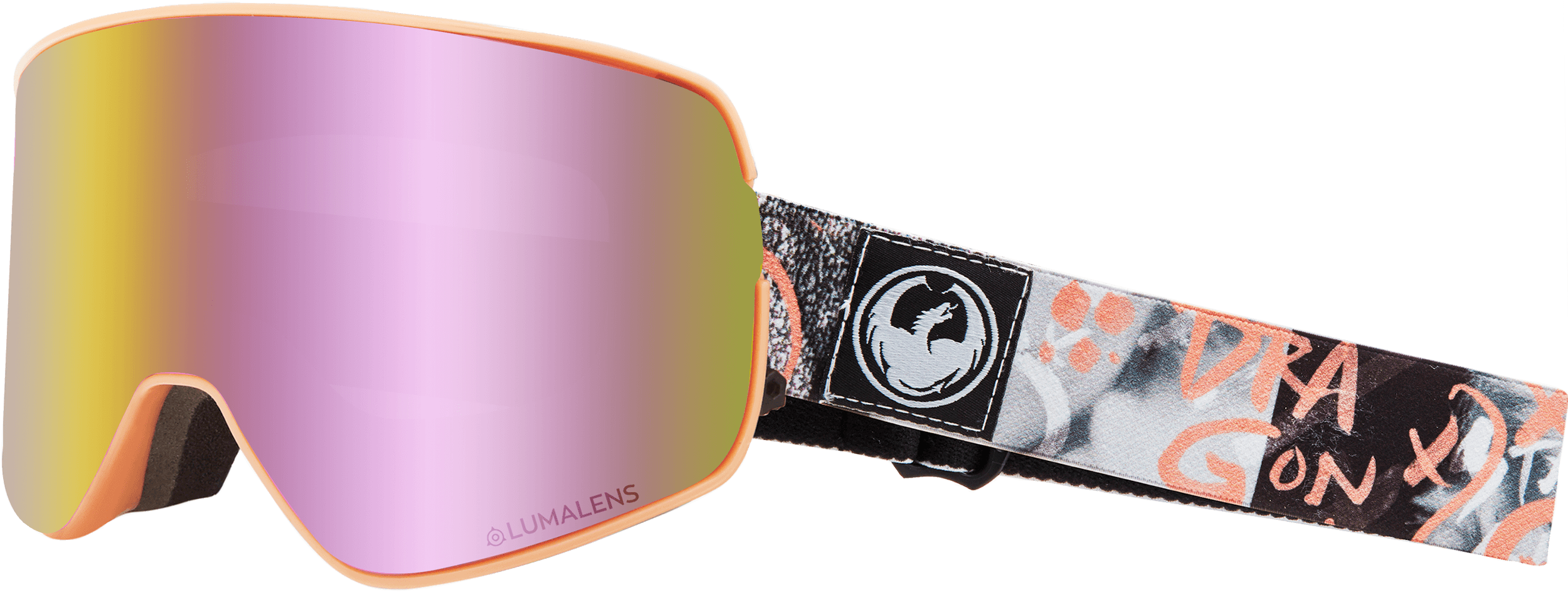 Flaunt With Lumalens Pink Ionized Dark Smoke Lens - Dragon (2500x943), Png Download