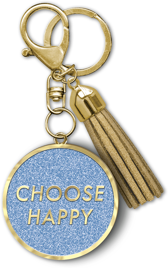 Choose Happy Enamel Keychain - Keychain (1200x1200), Png Download
