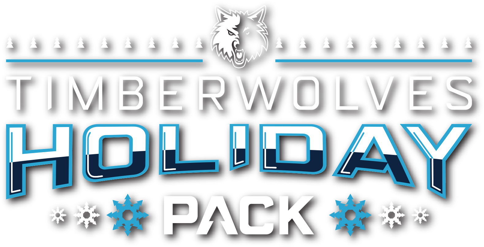 Timberwolves Holiday Pack - Graphic Design (1849x836), Png Download