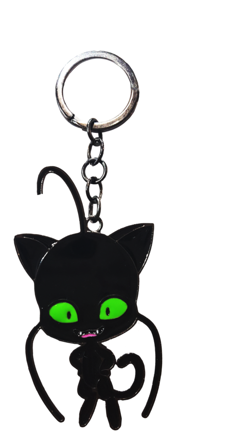 Plagg Metallic Enamel Keychain - Miraculous: Tales Of Ladybug & Cat Noir (576x1024), Png Download