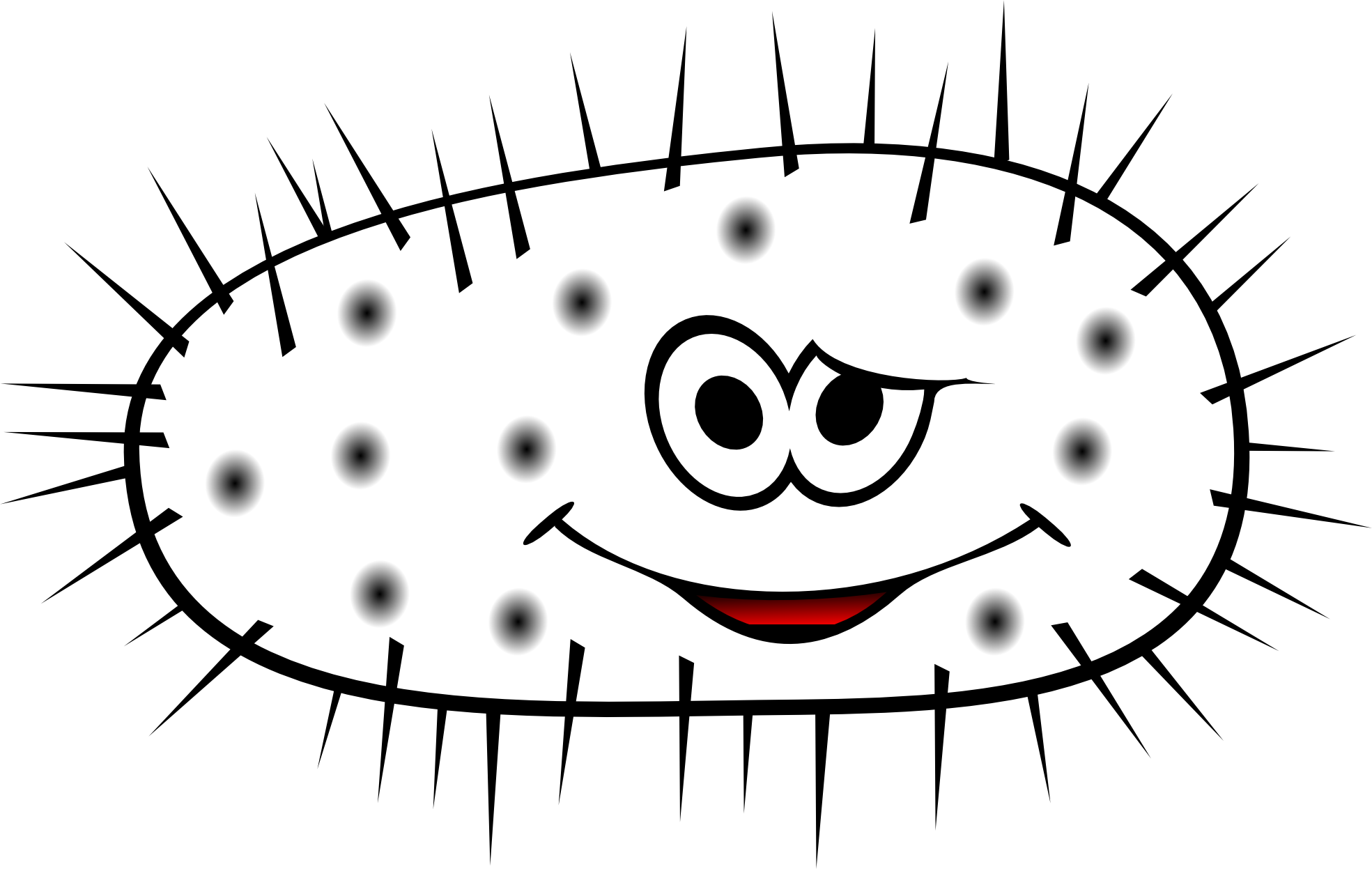 Bacteria Clipart Black And White - Germs Clipart Black And White (1969x1247), Png Download