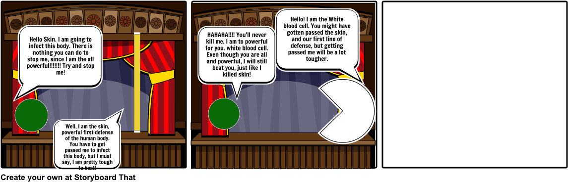 Battle Of The Germs - Cartoon (1164x385), Png Download