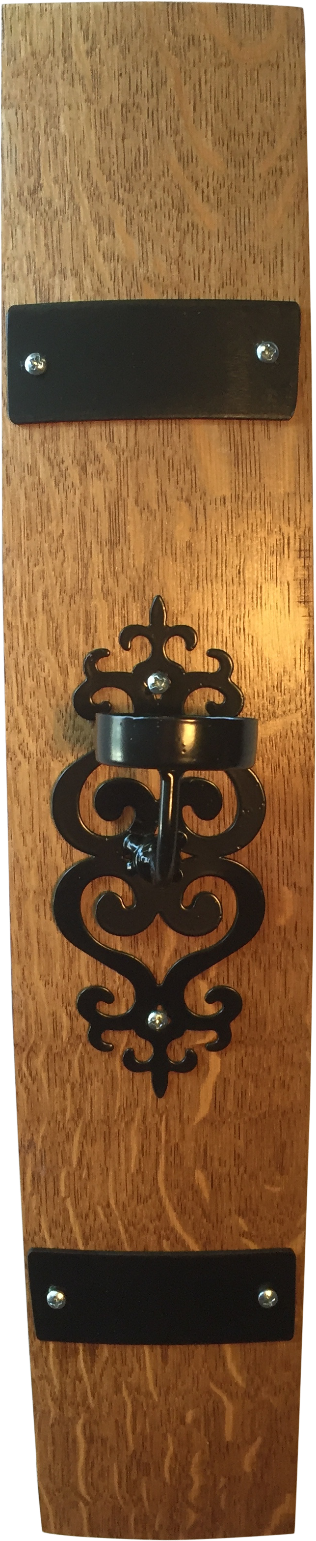 Scroll Upright Wine Barrel Candle Holder - Wine Barrel Vertical Scroll Candle Holder (oak (2448x3264), Png Download