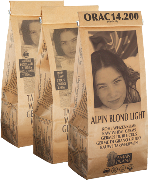 Download Amanprana Wheat Germs - Amanprana Wheat Germ Raw 400g, Organic (488x600), Png Download