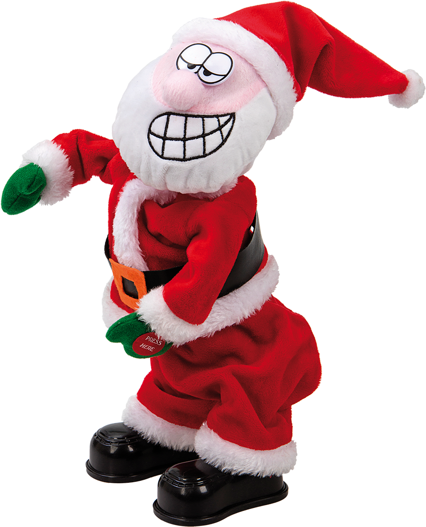 Ootb Dancing Plush Santa Claus With Sound (930x1181), Png Download