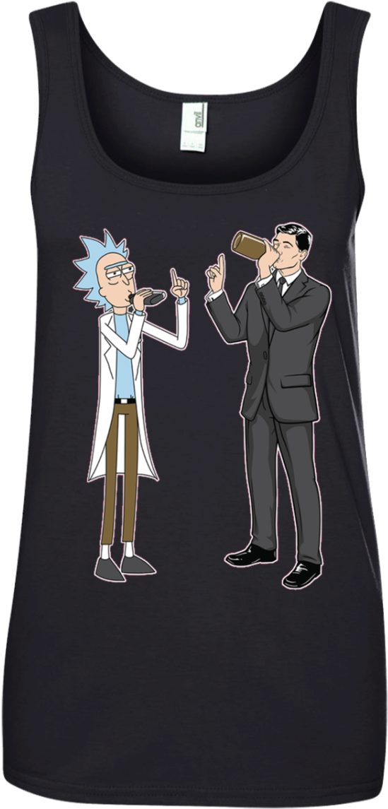Rick And Archer Drink Wine Shirt, Hoodie, Tank - Archer Rick Drinking Buddies (1155x1155), Png Download