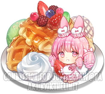 Commission Jupiterjaw Kthelimit Anime Pinterest Png - Anime Chibi Food Characters (350x350), Png Download