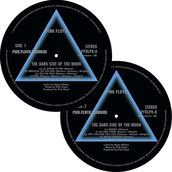 Pink Floyd Dark Side Of The Moon Slipmat Set (600x600), Png Download