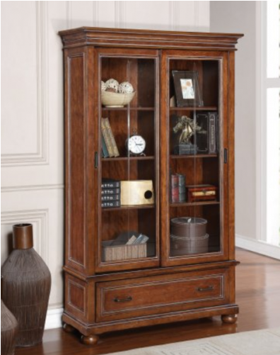American Heritage Sliding Door Bookcase - Flexsteel Sliding Door Bookcase (500x500), Png Download