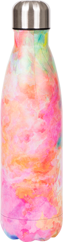 Botella Metal Acuarela - Botellas De Metal (750x1050), Png Download