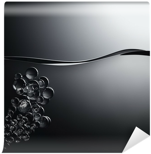 Black Water Waves And Transparent Air Bubbles Wall - Grape (400x400), Png Download