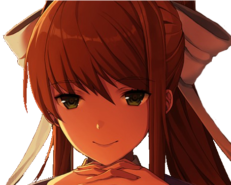 Lien Direct, - Doki Doki Literature Club Monika Png (500x375), Png Download
