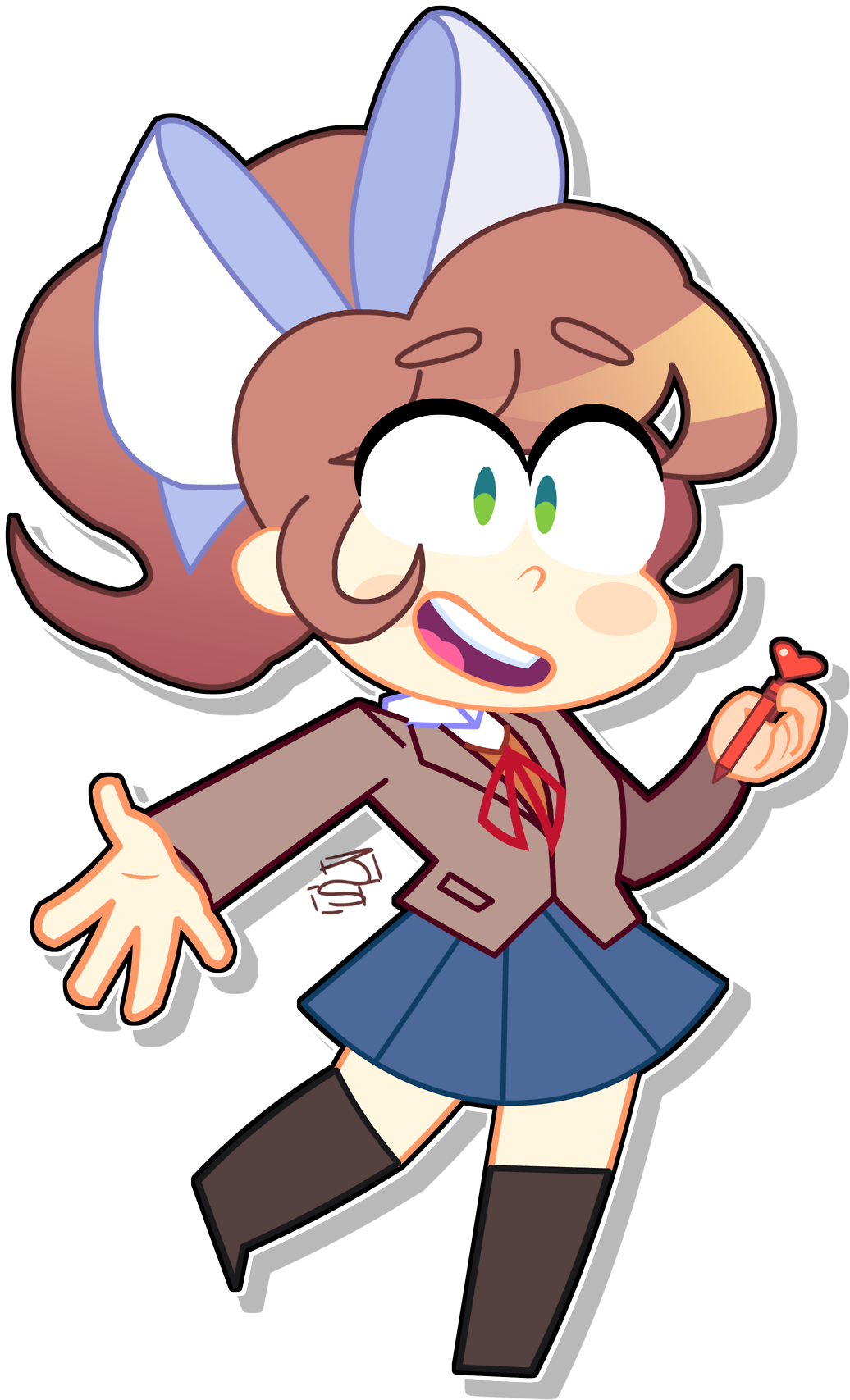 Yuri Appreciation Club Jakeneutron - Jakeneutron Doki Doki Translucent (1280x1732), Png Download