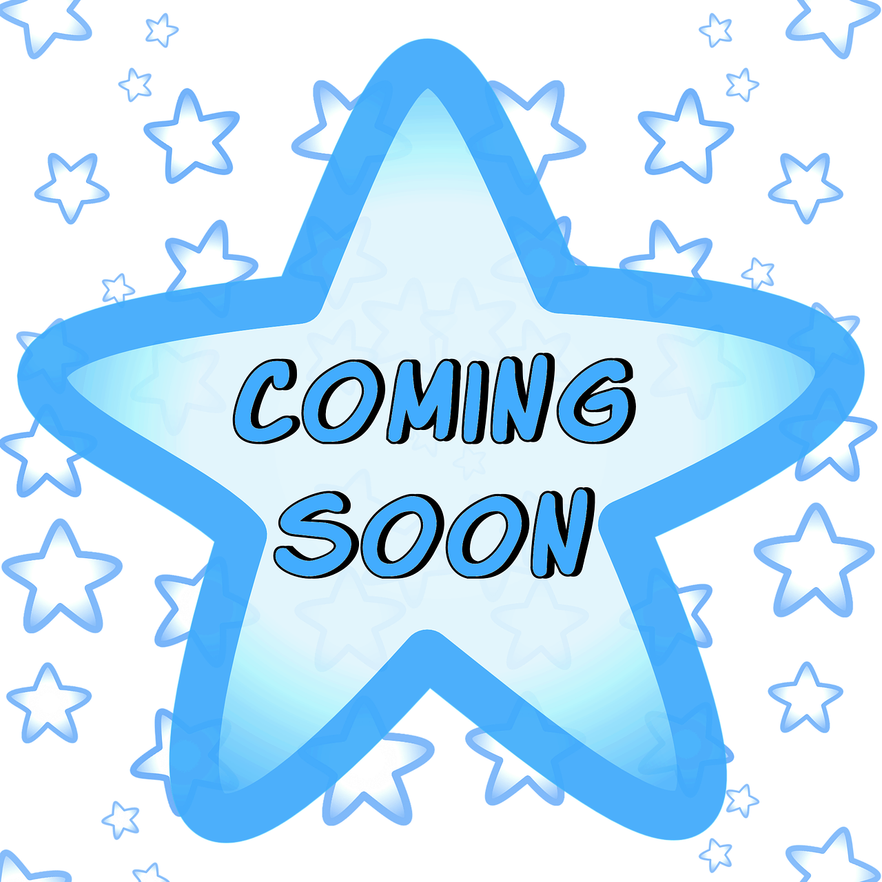 Coming Soon Blue Stars Sign - Coming Soon Png Stars (1280x1280), Png Download