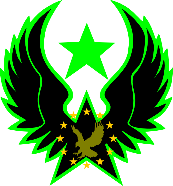 Eagle With Stars Clipart - Eagle Star (558x598), Png Download
