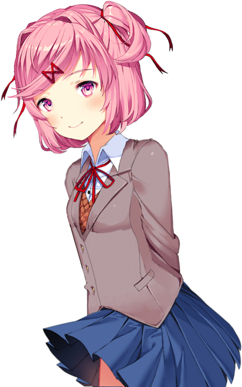 Natsuki, But It's Monika - Doki Doki Literature Club Natsuki Vomit (960x960), Png Download