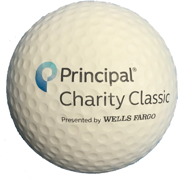 Inflatable, Oversize Rubber Golf Ball - Principal Charity Classic Logo (480x477), Png Download