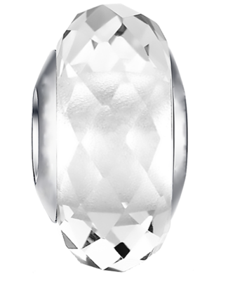 Clear Crystal Murano Glass Bead - Glamulet Sports 925 Sterling Silver Clear Honeycomb (480x480), Png Download