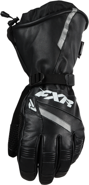 Fxr Leather Gauntlet Gloves Black Md (350x600), Png Download