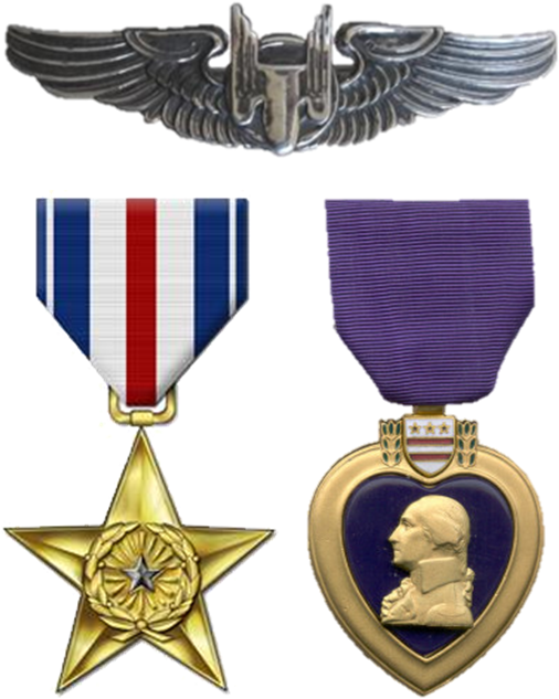 Dad Insignia Ss Ph Wings - Purple Heart Medal Png (583x667), Png Download