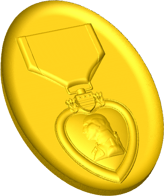 Purple Heart Style B - Emblem (540x651), Png Download