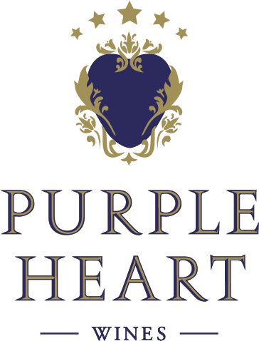 Purple Heart Wine Logo - Purple Heart Red Wine 2014 From California - 750ml (456x556), Png Download