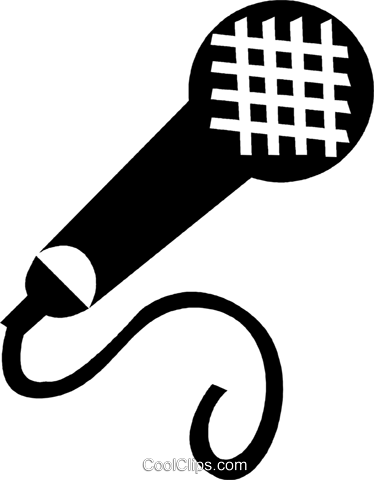 Microphone Royalty Free Vector Clip Art Illustration - Illustration (374x480), Png Download