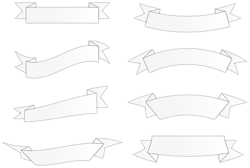 Banner Band Form Label Ornament Greeting S - Forma De Banner Png (504x340), Png Download