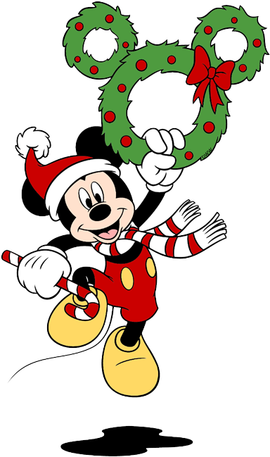 Mickey Mouse Clipart Wreath - Mickey Clipart (393x650), Png Download