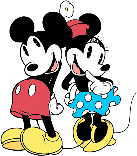 Classic Clipart Mickey Minnie - Mickey Mouse And Minnie Mouse Classic (470x527), Png Download