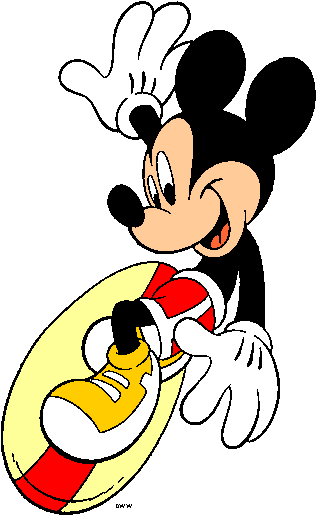 Mickey Mouse Clipart Surfing - Surfing Clipart (316x515), Png Download