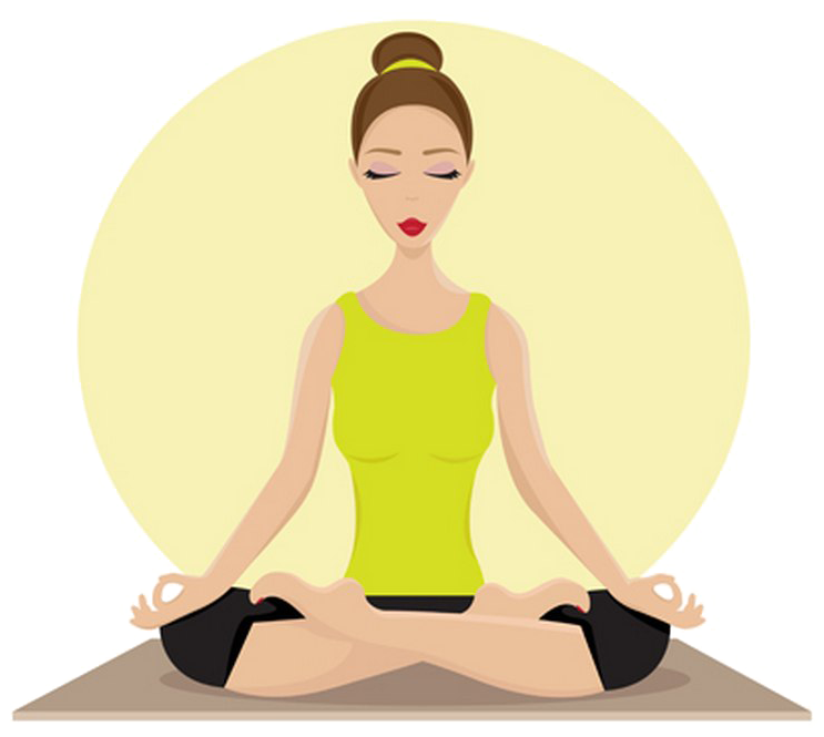 Woman Yoga Lotus Pose Animated Clipart Png Transparent - Imagen De Mujer Haciendo Yoga (900x720), Png Download