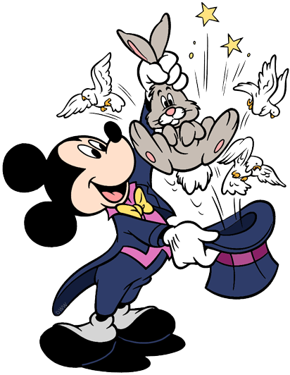 Mickey The Magician - Magician Mickey Mouse Clipart (412x532), Png Download