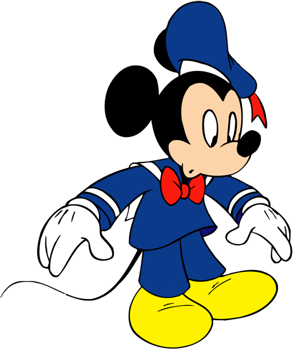 Mickey Mouse Beach/water Clipart - Mickey Mouse Images In Blue (600x693), Png Download