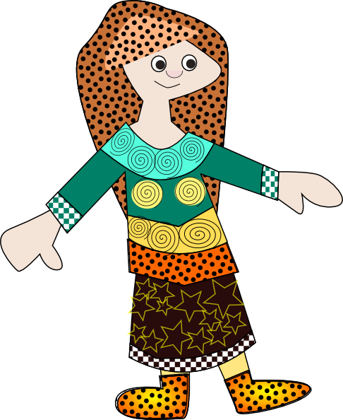 Original Png Clip Art File Pattern Woman Svg Images (486x594), Png Download