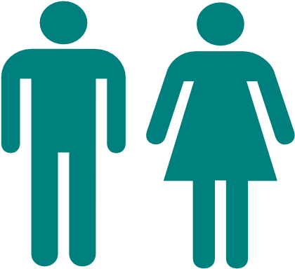 This Free Clipart Png Design Of Blue Man And Woman - Man And Woman Stick Figure (600x547), Png Download