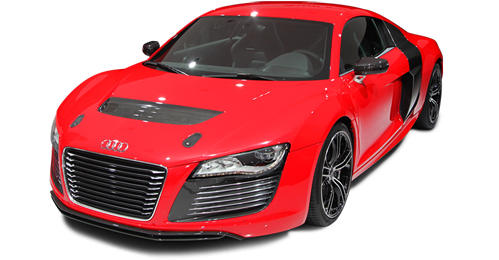 Red R8 Audi Png Car Image - Sports Car Audi Png (600x267), Png Download