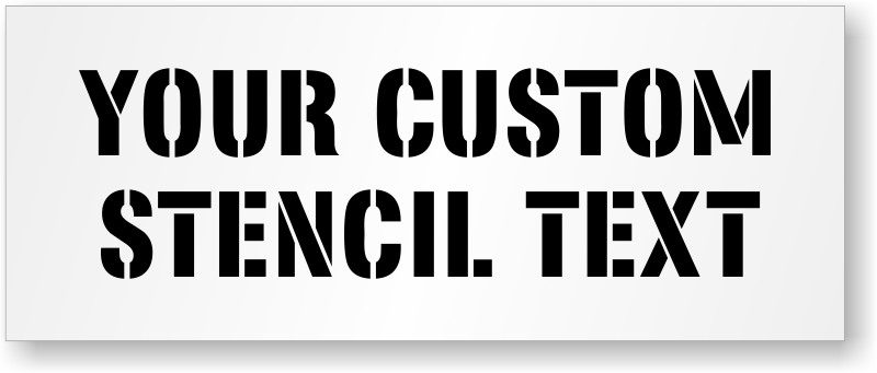 Zoom - Personalize - Polyethylene Floor Stencil, Reusable Polyethylene Stencil, (800x341), Png Download