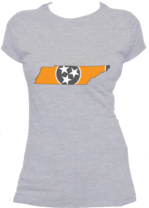 Tennessee Flag State Outline Orange Womens Short Sleeve - Hermione Harry Potter Shirt (1000x1000), Png Download