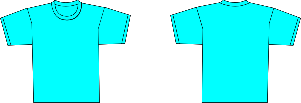 Teal Clipart T Shirt - Sky Blue T Shirt Vector (600x206), Png Download
