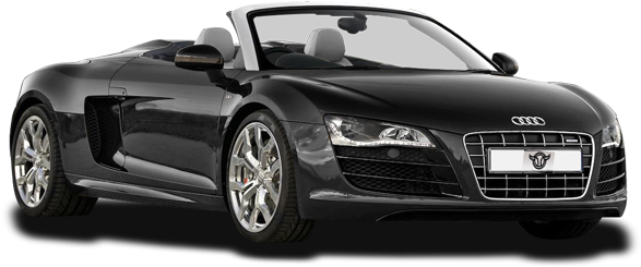 Audi R8 Spider - Audi R8 Negro Png (750x375), Png Download