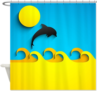Playful Dolphin Leaping In Waves Shower Curtain Cut - Coloring To Relax The Mind: - Adult Coloring [book] (350x350), Png Download
