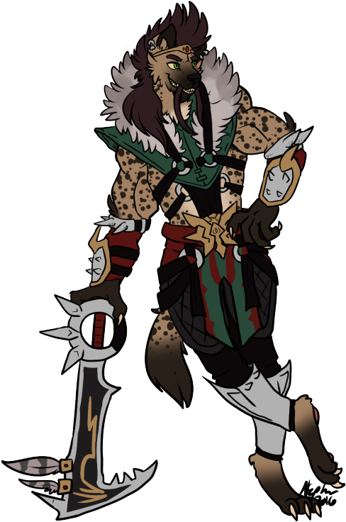 Have A Draven Hyena - Cartoon (489x750), Png Download