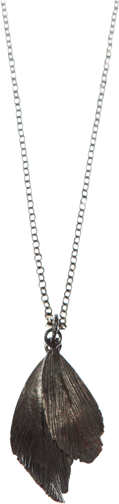 Aurum Raven Feather Pendant Oxidized - Locket (1000x1000), Png Download