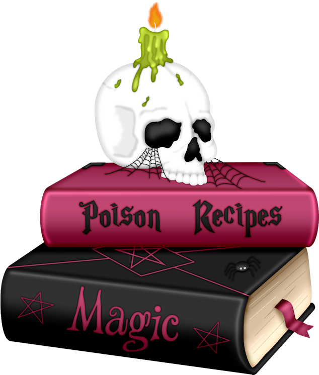 Free Magic Book Png - Skull (720x800), Png Download