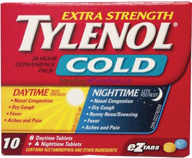 Extra Strength Tylenol Cold Nighttime (500x500), Png Download